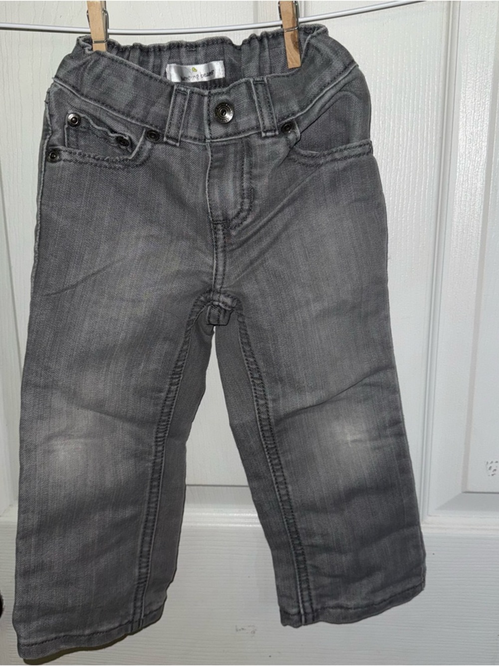 Gray Kids Stretch Denim Jeans
